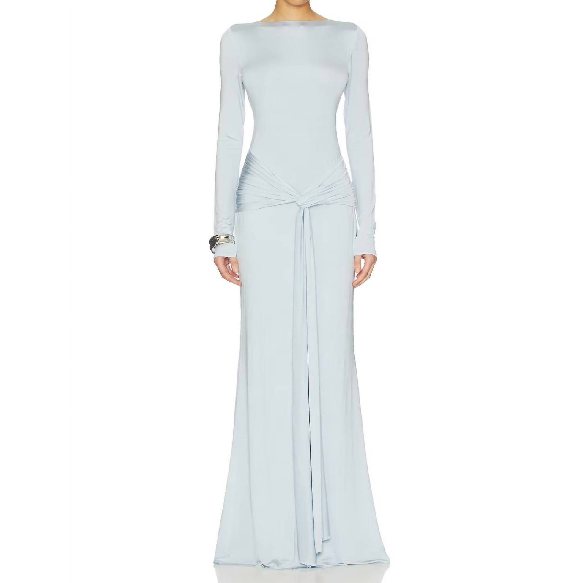 New Nbd Yara Gown In Ice Blue